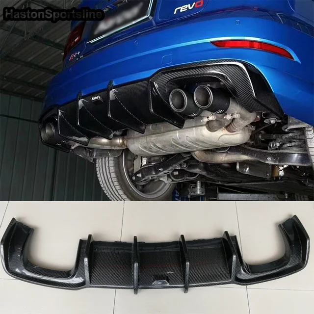 Dyfuzor tylnego zderzaka z włókna węglowego A3 S3 do Audi S3 S-Line Sedan 2017-2019 (nie pasuje do standardu A3) akcesoria samochodowe