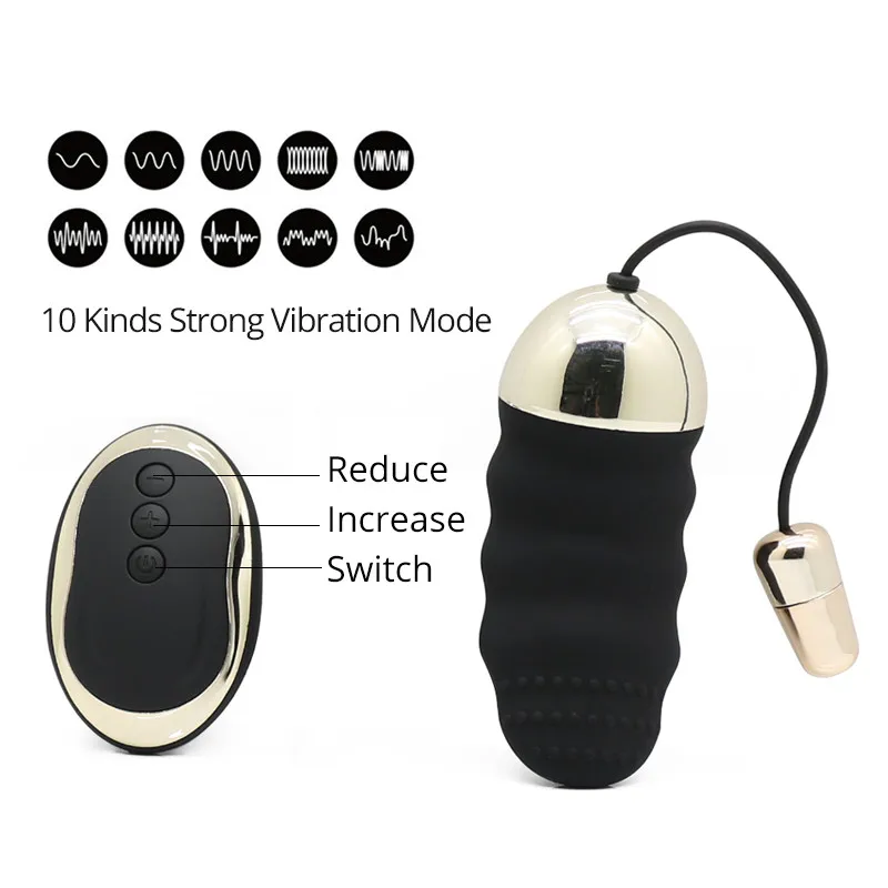 10 Speeds Remote Control Wireless Vibrating Love Eggs G-Spot Vibrator Waterproof USB Rechargeable Sex Toys For Woman Kegel Ball