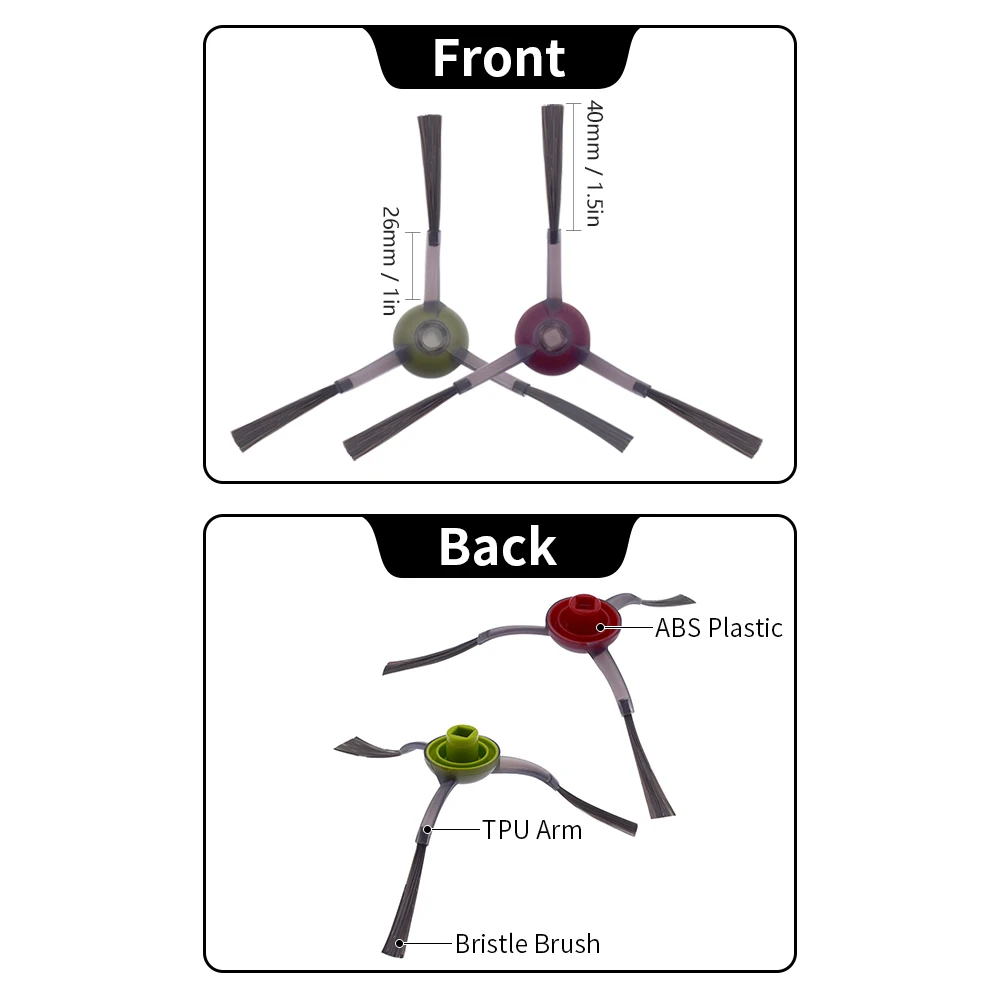 Filtro principal escova lateral mop saco de pó compatível com ecovacs deebot ozmo t8 aivi/t8 max/t9 aivi/t9max peças aspirador pó