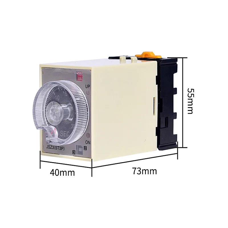 ST3P Time Limit Relay JSZ3 A-A B C D Power-on Delay AC220V/110V/380V/36V DC24V/12V  With Base Socket 2NO2NC