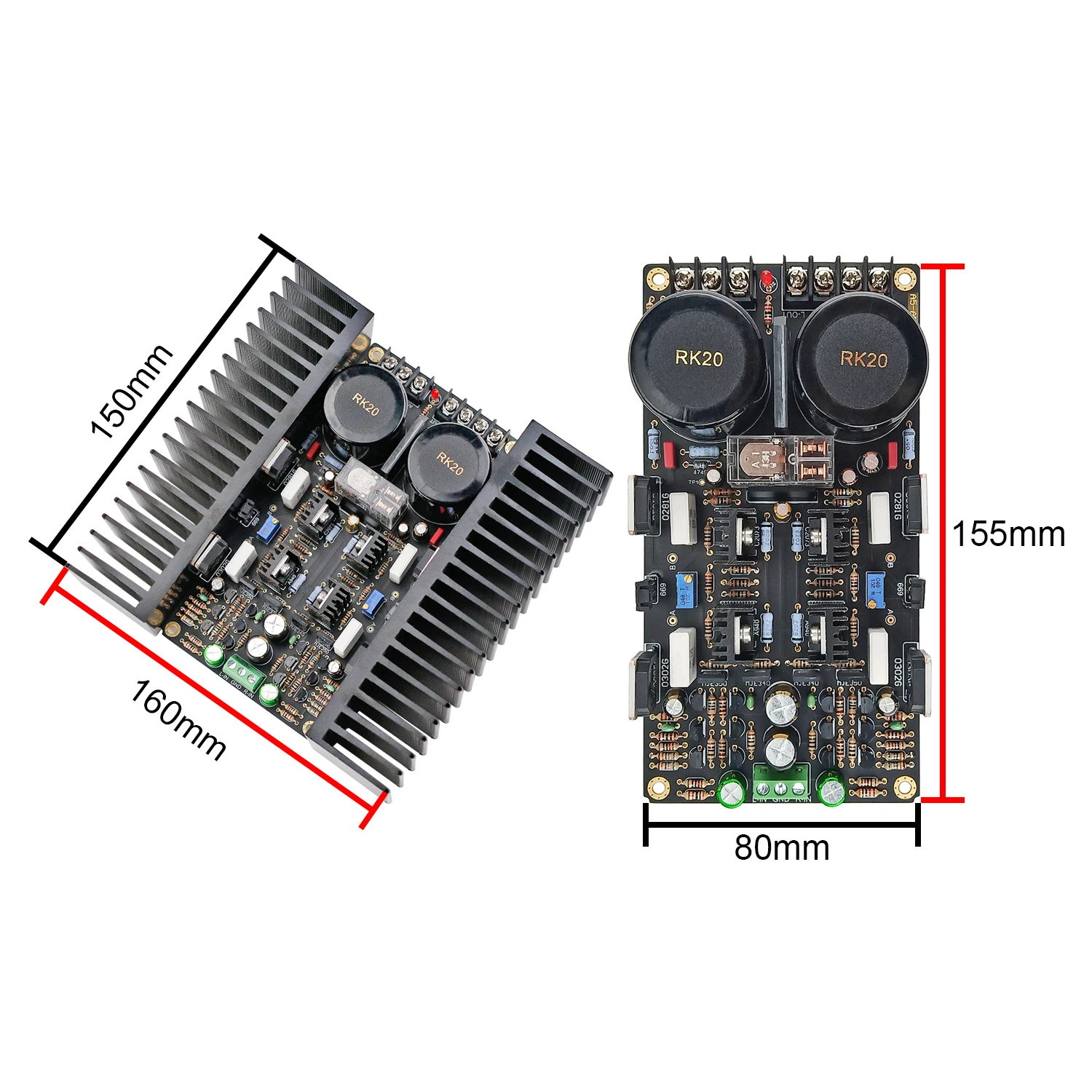 A5 150W+150W 앰프 보드 NJW0281G + NJW0302G 앰프 클래식하고 아름다운 음질 랜딩 박스