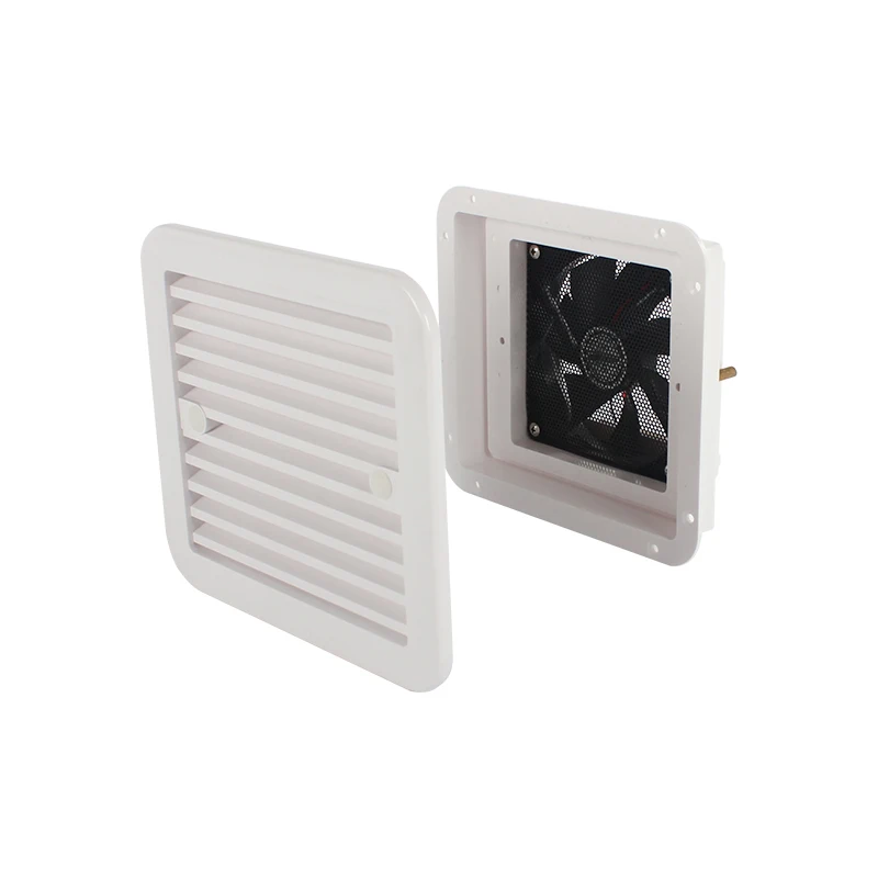 TYTXRV 24V Uni-directional Strong Wind RV Cooling Vent Fan White/Black Side Window Shutter for Caravan Camper Motorhome