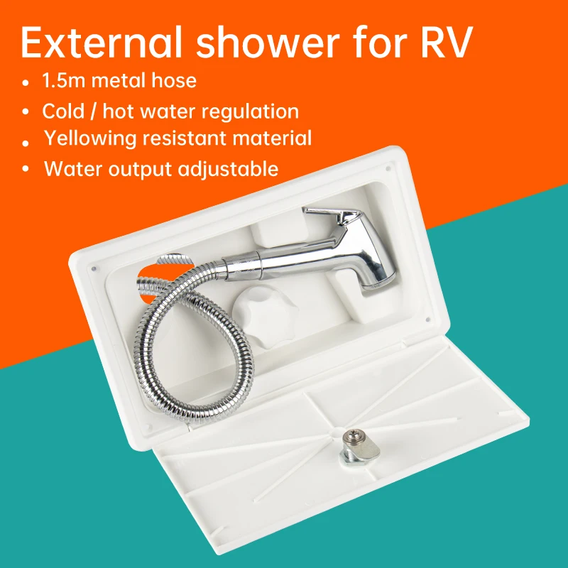 RV Shower With Lock Boat Marine Camper Motorhome Caravan Accessories Box RV External Exterior Shower Camper Accessories