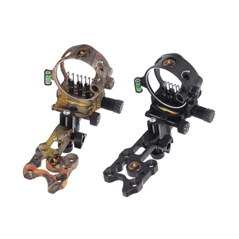 New Archery 5/7pin Bow Sight Compound Bow Camo Sights Aluminum Adjustable Bow Sight Hunting Accessories