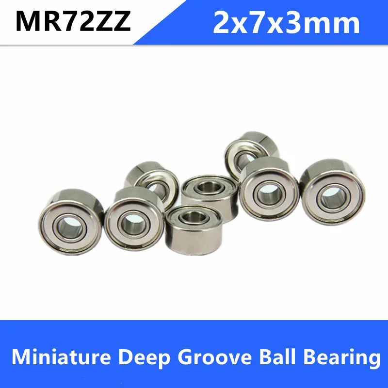 

50pcs/100pcs/500pcs MR72ZZ 2x7x3mm Miniature Ball Bearing MR72Z MR72 MR72-2Z 2*7*3mm Shielded Deep Groove Ball Bearings