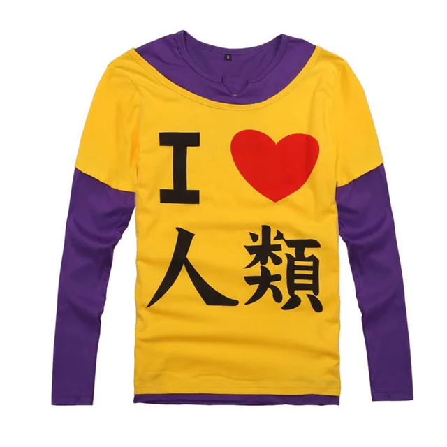 Hot 2 styles NO GAME NO LIFE Sora Cosplay Long Sleeve T-shirt Casual Unisex Men Women Fake Cotton Shirts Two Piece T-shirt