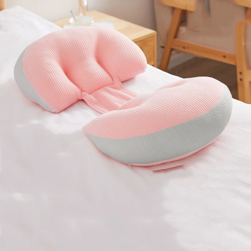 Multi-function Pure Cotton Sleeping Support Pillow For Pregnant Women U-Shape Color Matching Pregnancy Side Sleeper Waist Pillow