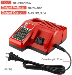 M12 & M18 Battery Multi-Voltage Charger 48-59-1812 For Milwaukee M12 M14 M18 Lithium Battery 12V-18V 48-11-2412 48-11-1852 L50