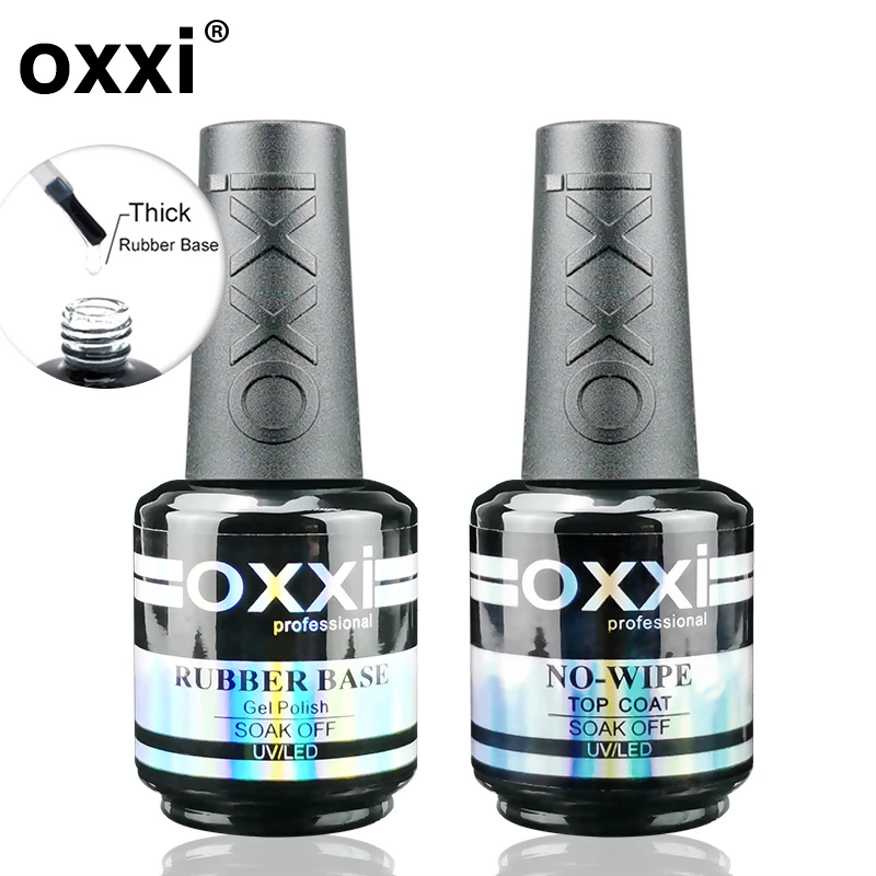 OXXI-capa Base y superior para esmalte en Gel, barniz semipermanente, capa superior de goma y capa Base Gellac uv led, Lak, 15ml