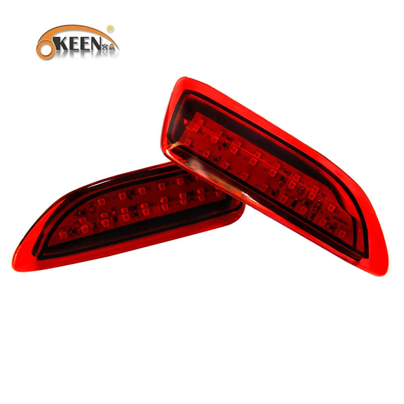 OKEEN 2Pcs LED Car Rear Bumper Reflector Taillight For Toyota Corolla 2011 2012 2013 Amber Brake Signal Light Auto Accessory 12V