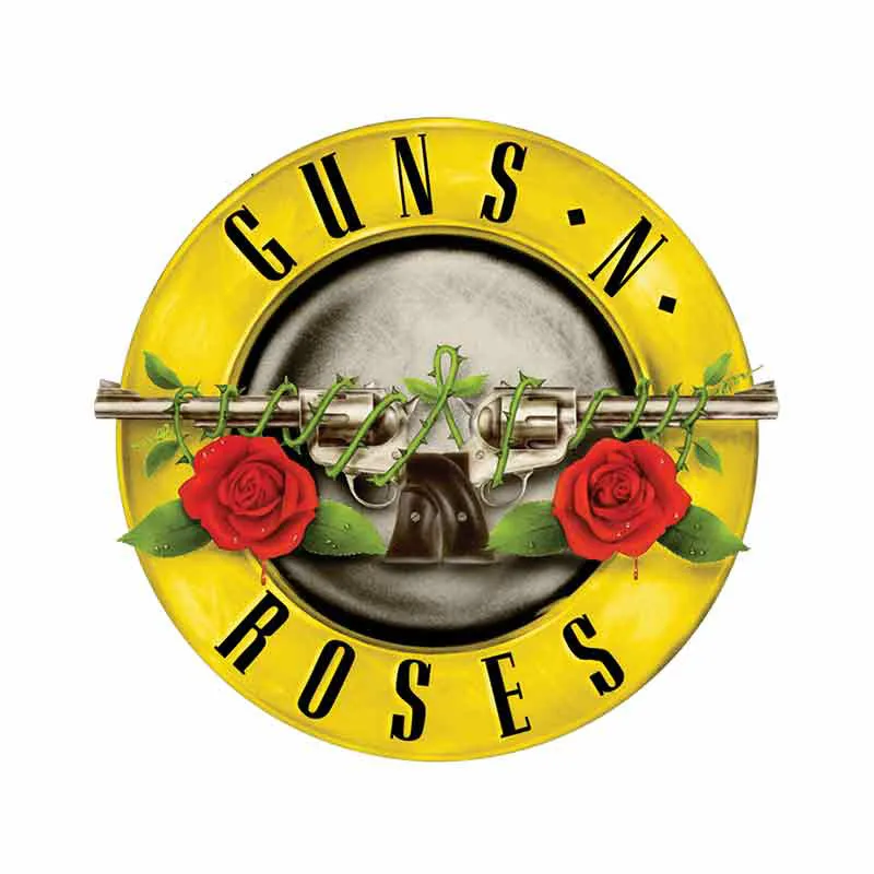 

3D Interesting Graphics Guns N Roses Funny Car Stickers Vinyl Waterproof Sunscreen Scratch-Proof High Quality Sticker Kk13*13cm