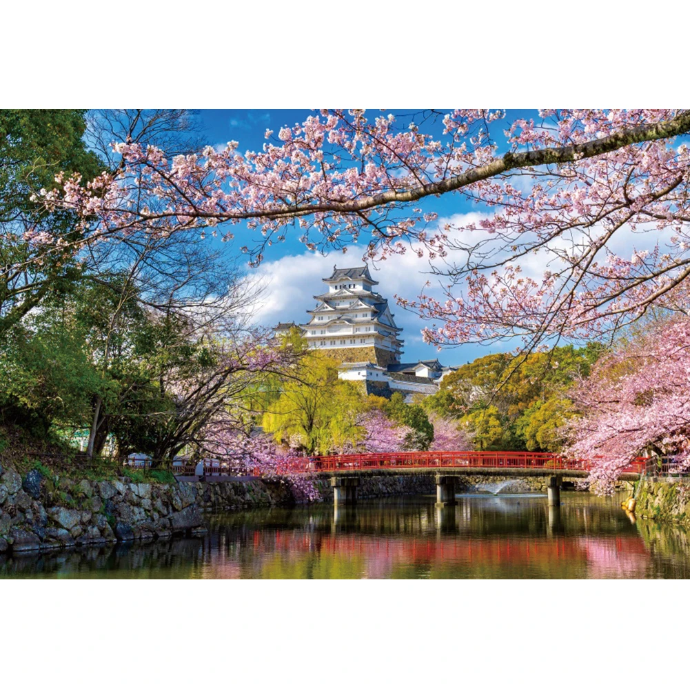 Laeacco Trung Quốc Cổ Đại Sân Mùa Xuân Cảnh Quan Thiên Nhiên Phông Nền Sakura Bên Bờ Hồ Trẻ Em Người Lớn Chụp Ảnh Chân Dung Nền