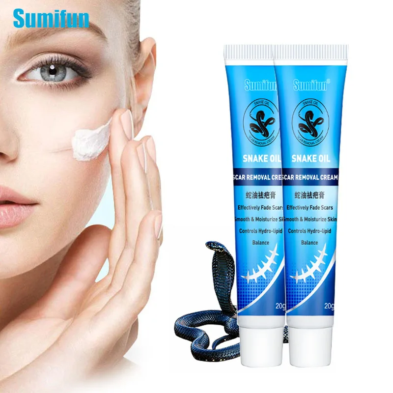 

1Pcs 20g Sumifun Snake Oil Scar Cream Remove Burns Scald Acne Care Ointment Stretch Marks Skin Repair Care Medical Plaster