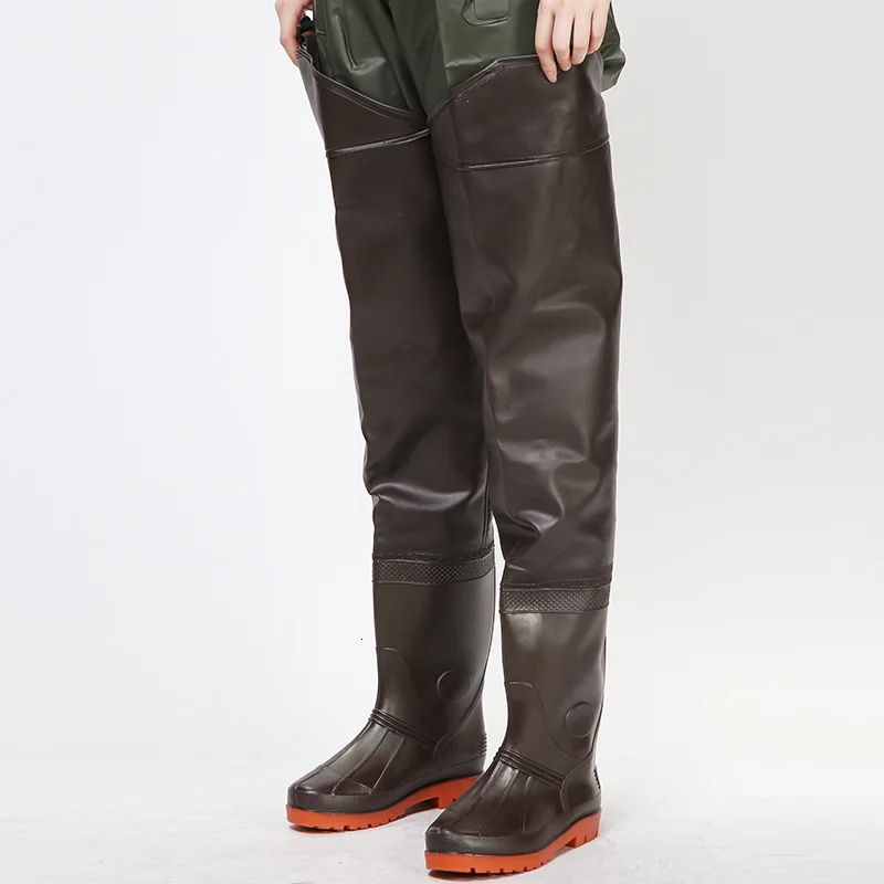 Waterproof Anti-Wear Fishing Pants Men Women Non-slip Rain Boots Outdoor Farmer Fisher Hunting Wading Trousers EU 38-46