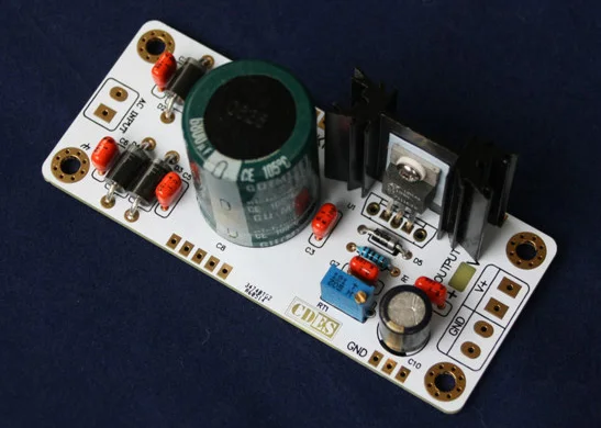 Large Current Linear Adjustable Power Board Based on LT1084 Positive Power Supply