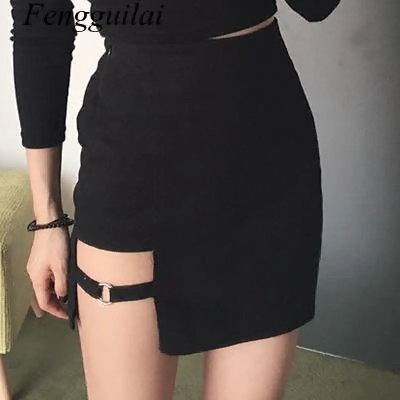 Black Sexy Summer Personalized Exquisite Ring Design Tight and Thin Grils Hip Skirt 2021 New