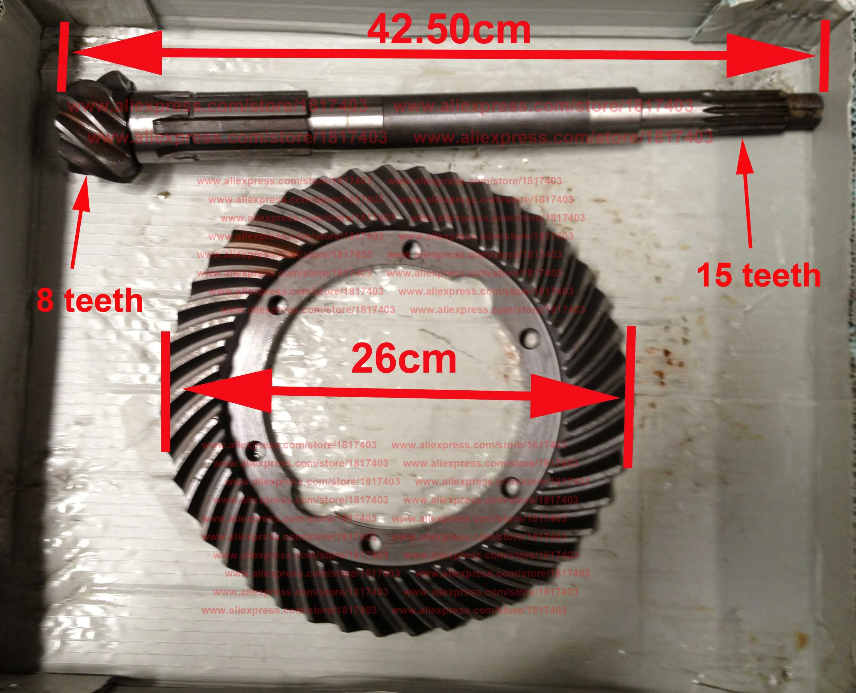 300.37.180-1 Large bevel gear & 304.37S.101 Main shaft for JINMA/JM 30-35HP tractors