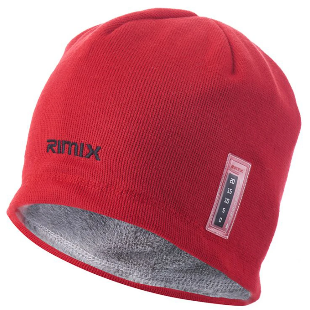 RIMIX Unisex Warm Knitted Fleece Beanies Hat Thermal Skullies Cap For Skiing Climbing Hiking Snowboarding Hunting Winter Sport