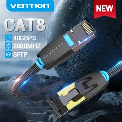 Vention Cat8 Ethernet Cable 40Gbps Cat 8 Network Nylon Braided Internet Lan Patch Cord for Router Modem PC RJ 45 Ethernet Cable