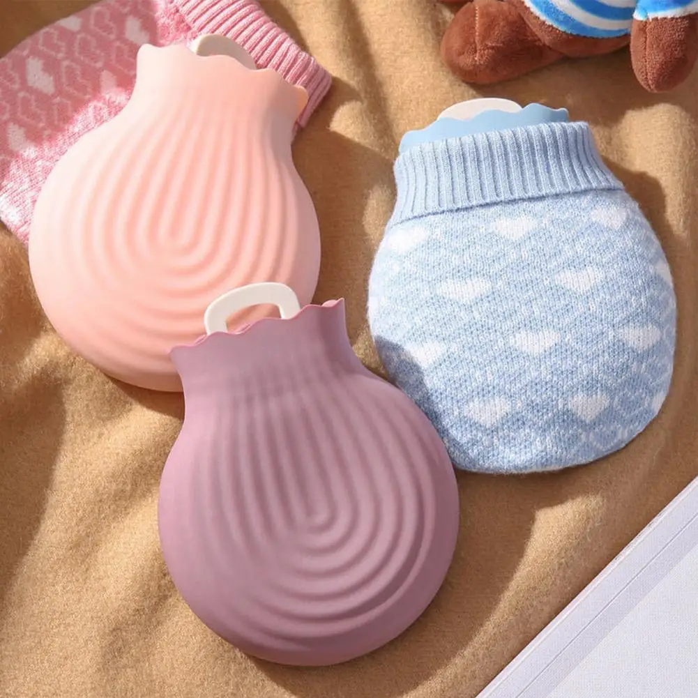 Hot Water Bag Water Injection Silicone Hot Water Bag Portable Hand Warmer Bag