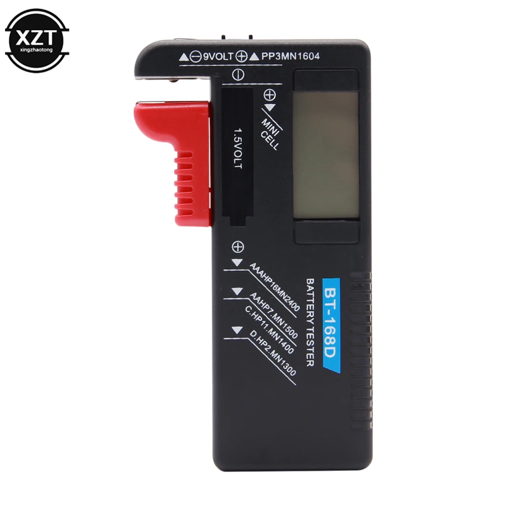 BT-168 Power AA/AAA/C/D/9V/1.5V Batteries Universal Button Cell Battery Colour Coded Meter Indicate Volt Tester Checker