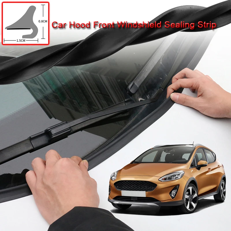 

For Ford Fiesta 2012-2020 DIY Car Seal Strip Windshied Spoiler Filler Protect Edge Weatherstrip Strips Sticker Auto Accessories