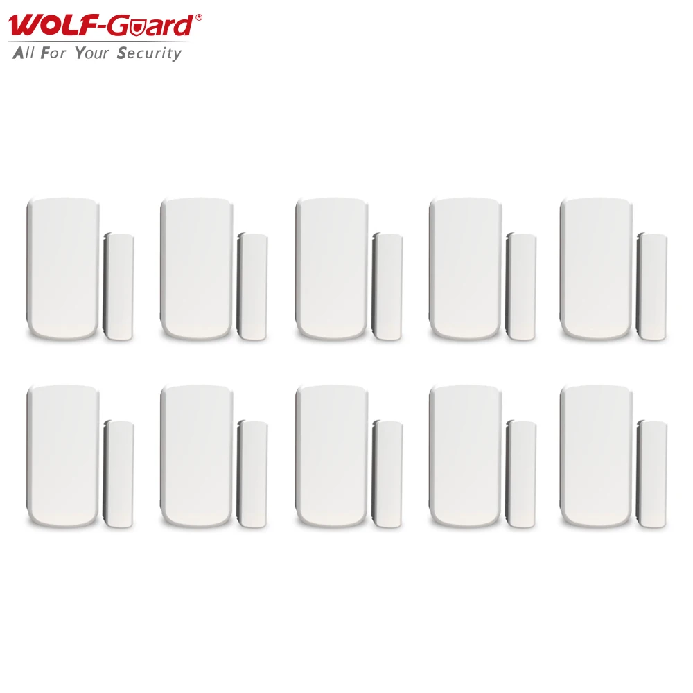 1/2/4/6/8/10Pcs Wolf-Guard Wireless Contact Door Window Magnet Sensor Detector Accessories for Home Alarm Security System 433MHz