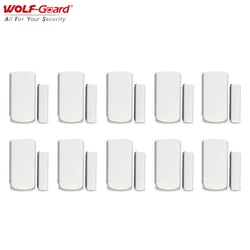 Wolf-Guard-Sensor magnético inalámbrico para puerta y ventana, accesorios para sistema de seguridad de alarma para el hogar, 433MHz, 1/2/4/6/8/10 piezas