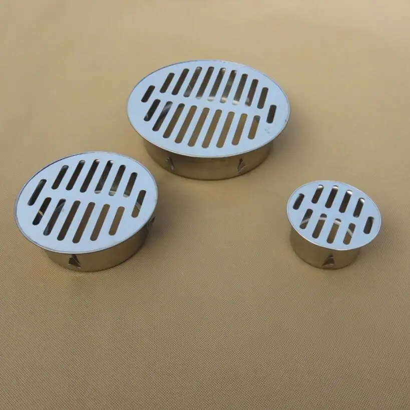 304 Stainless steel balcony roof round large displacement anti-blocking floor drain outdoor Plane Insertion Floor Drain