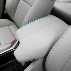 LHD Car Accessory Microfiber Leather Center Console Lid Armrest Box Cover Trim For Honda Accord 9th 2014-2016 elastic band type