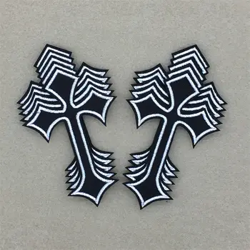 10片裝十字形布貼,DIY刺繡貼花,熨燙式布貼,適用於服裝、牛仔褲、貼紙、徽章(7.0x10.3公分) 10 最佳銷售 牛仔褲補丁 - №2