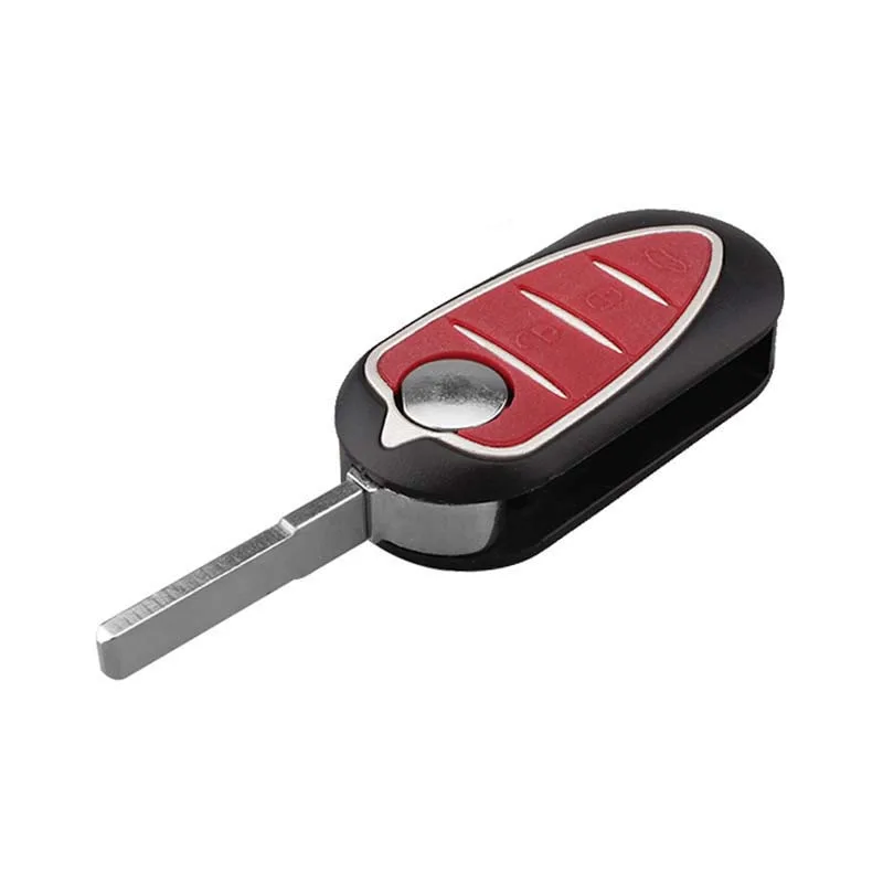 Coque de clé de voiture à télécommande à 3 boutons, couvercle de clé de voiture pliable et non découpé pour Alfa Romeo Mito giliketta 159 GTA