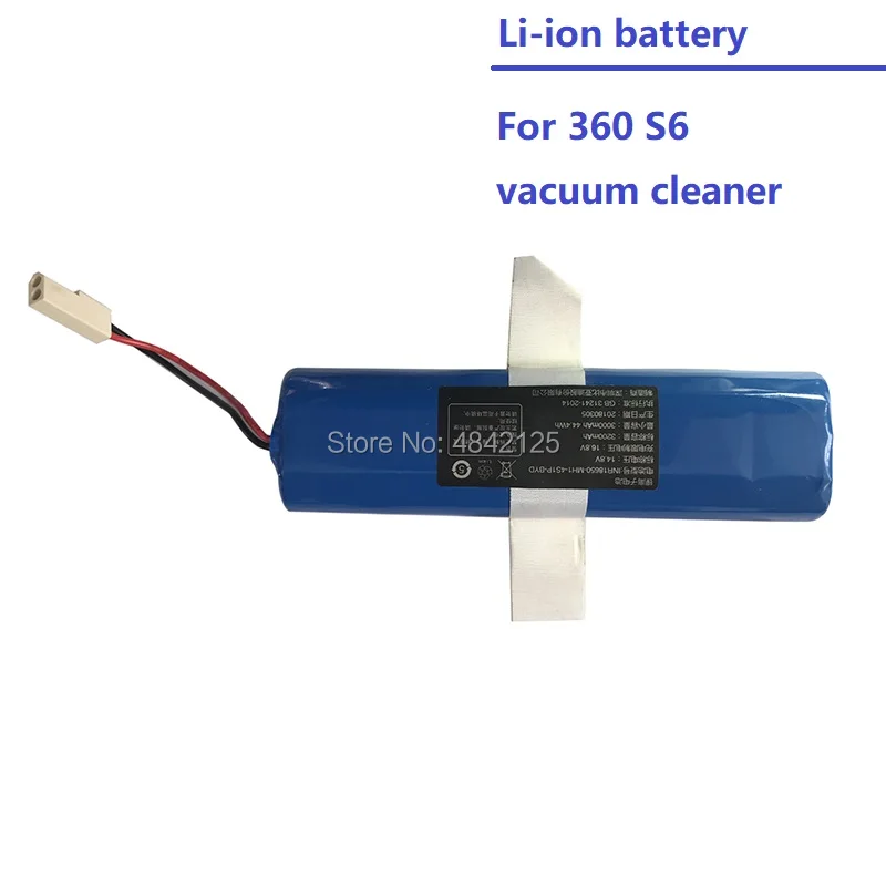 

2500mAh Li-ion Battery for 360 Robot Vacuum Cleaner S6 Accessories Spare Parts Charging Battery