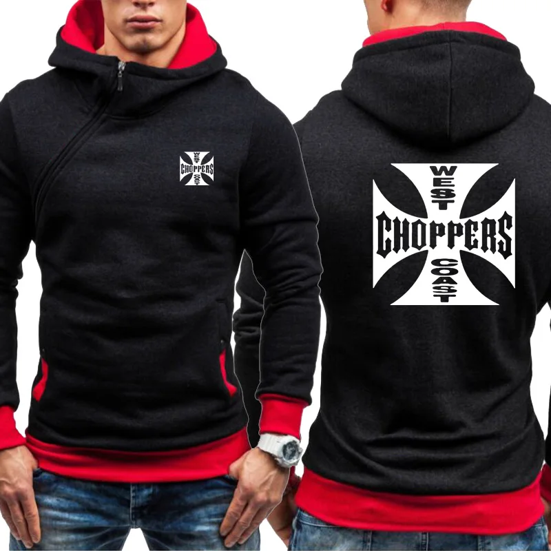 

New Spring Autumn Men's Hoodies West Coast Choppers Streetwear print Fashion casual Oblique chain Hooded Hip Hop Men's hoodie