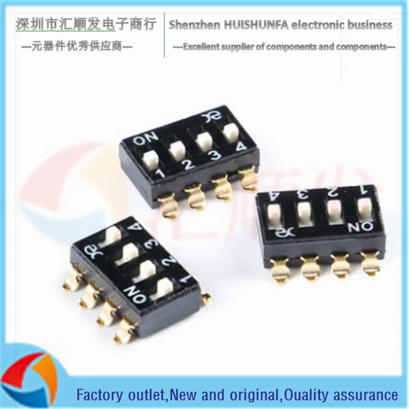 2 шт.! DSIC04LSGET 2,54 мм Шаг 4-значный Высокочувствительный чип dip-переключатель/dip-кодовый переключатель