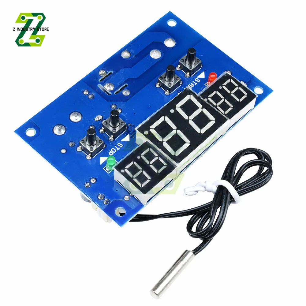 W1401 24V Temperature Controller Detect With Sensor Three Window Synchronous LED Display Intelligent Digital Thermostat Module