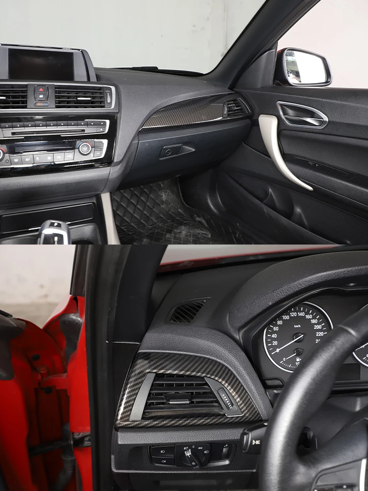 ABS Carbon Faser Auto Dashboard Seite Air Outlet Panel Trim Abdeckung Für BMW 1 2 Serie F20 F21 F22 f23 2012-2017 Innen Zubehör – Detail 3