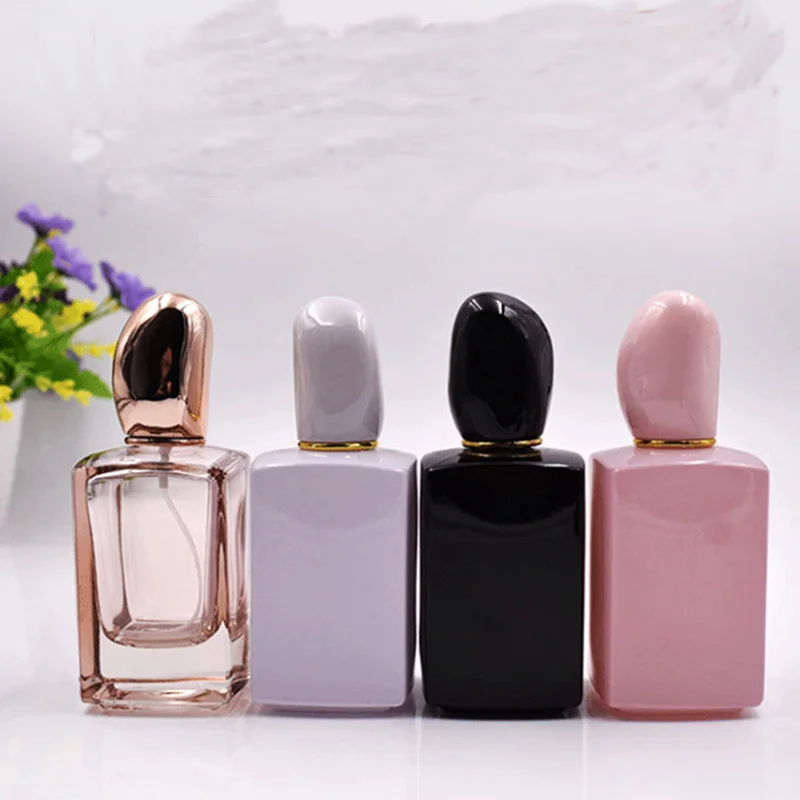 

5pcs/lot New 50ml large-capacity square high-end perfume sub-bottling bottle, cosmetic glass spray bottle, spot wholesale