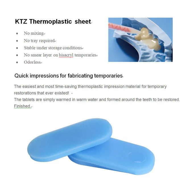 10Pieces/Lot Dental Thermoplastic Disc Impressions Trays Wax Fabricating Temporaries Temp Crown LuxaForm Molding Malleable DMG