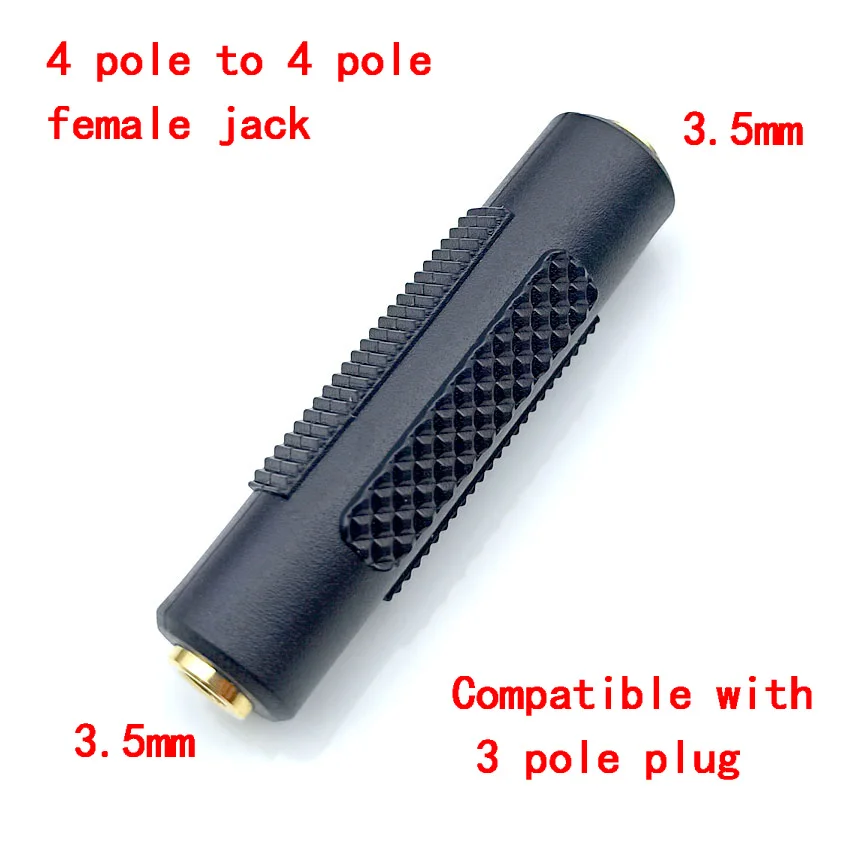 3.5mm to 3.5mm Female Jack Stereo Connector Coupler Adapter Audio Cable Extension for MP3 DVD Headphone Car AUX