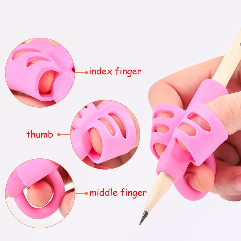 1Pcs 2 Pcs 5Pcs Pencil Holder Kids Beginner Writing Learning Silicone Aid Grip Posture Correction Tool Student Supplies