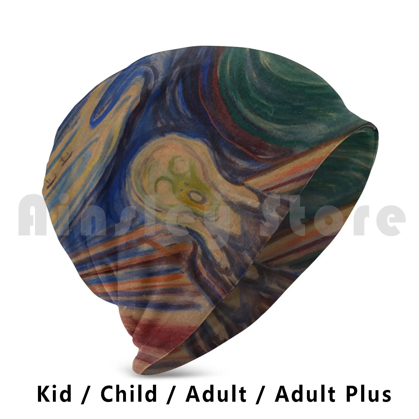 Edvard Munch-The Scream Beanies Pullover Cap Comfortable Edvard Munch Munch Expressionism Oil Tempera Pastel