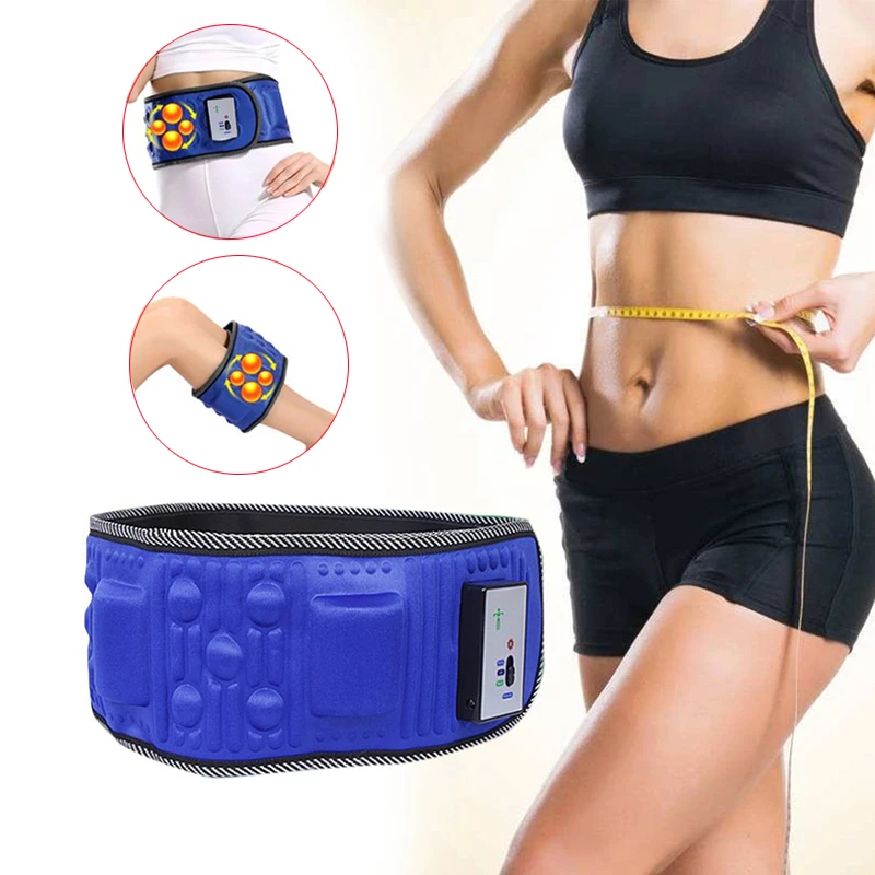 Vibrating Body Slimming Belt Waist Abdominal Stimulator Hip Trainer Fat Burning Weight Loss Fitness Massage X5 Times Workout