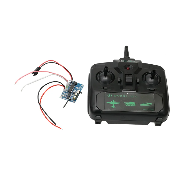 2.4G Remote Controller Transmitter & Receiver Kit for DIY Double Motos RC Boat Tank 4CH Differential Steering Radio System Parts