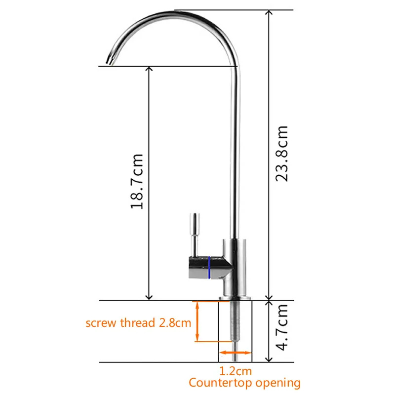 Смеситель для водоочистителя, из нержавеющей стали и сплава, 2-точечный Универсальный интерфейс, маленький локоть с одним выходом, детали для водоочистителя
