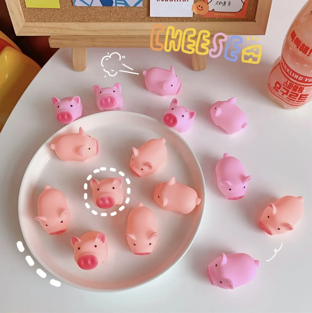 1Pcs ใหม่น่ารัก4.5ซม.ของเล่นสุนัขสีชมพูกรีดร้องหมูสัตว์เลี้ยงของเล่น Squeaker Squeaker Chew ของขวัญตกแต่งบ้าน