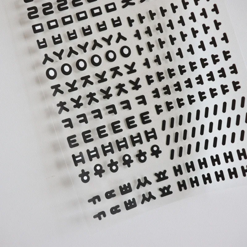 Ins Color Creative Korean Practice Cute Stickers Transparent Bottom Traceless Notebook Stationery Decorative Sticker DIY Collage