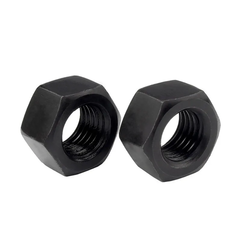 M6-M48 Black Color Carbon Steel Hex Nuts Grade 8.8 DIN 934 Metric Big Hex Nut M48 M45 M42 M39 M36 M33 M30 M27 M24 M22 M20 M18 M1