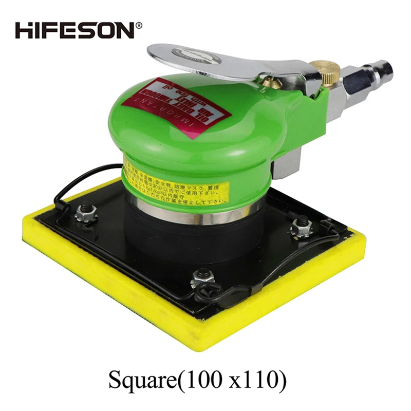 

HIFESON Polisher Tool 100*110 Pneumatic Air Sander Square Car Interior Seat Polishing Machine Wood Grinder Polisher