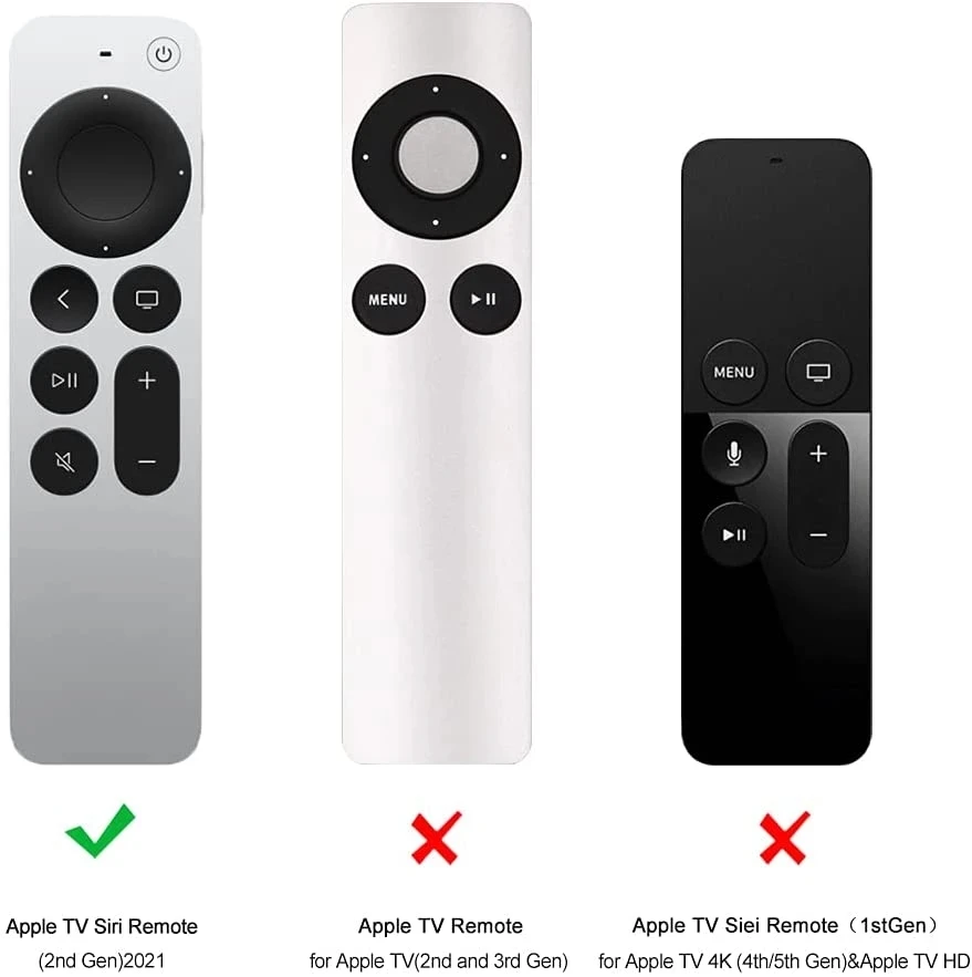 Silicone Remote Case For Apple TV 4K Siri Remote 2021 Anti-Slip Shockproof Soft Case Cover Remote Protective Case for AirTag